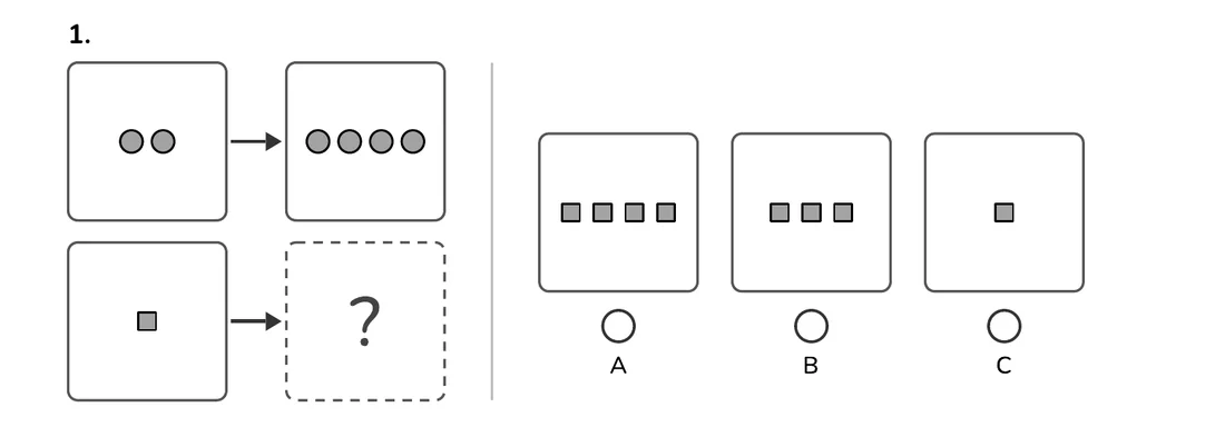 Number Analogies question 1 from the Gradecairn Grade 2 workbook